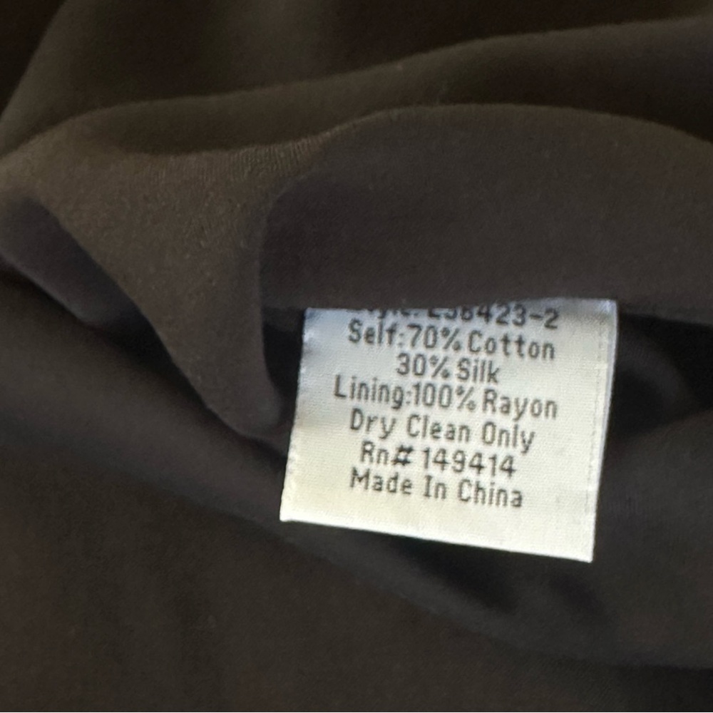 Johnny Was Eyelet Mini Dress Tonal Black Cotton Silk Embroidered Puff Sleeve M - Picture 8 of 11